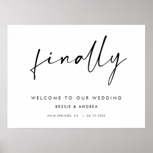 いよいよモダンスタイル結婚の歓迎 ポスター