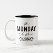 いよいよ月曜日でやる気を起こさせるす ツートーンマグカップ (左)