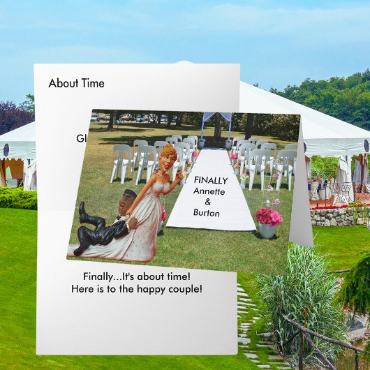 いよいよ結婚の異人種間おもしろいの夫婦挨拶 カード