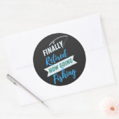 いよいよ退職した行く魚釣りかわいい ラウンドシール (封筒)