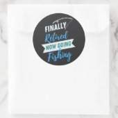 いよいよ退職した行く魚釣りかわいい ラウンドシール (バッグ)