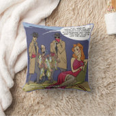 いらいらした夫おもしろい妻 クッション (ブランケット)