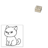 いらいら猫 1x1 ラバースタンプ (押印)