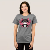 いらだつコウモリ トライブレンドTシャツ (正面全面)