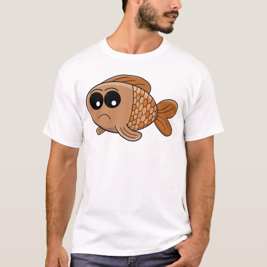 いらだつ金魚のキャラクター Tシャツ (正面)