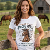 いらだつ雌馬の態度 牧場ライフ ユーモア Tシャツ