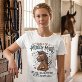 いらだつ雌馬の態度 牧場ライフ ユーモア Tシャツ