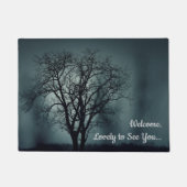 いらっしゃいませ。お会いできて素敵…ハロウィーン ドアマット (正面)