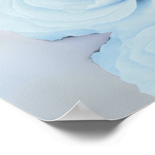 いらっしゃいませ!ほこりっぽい青いバラのアルファベットの座席表 ポスター (角)