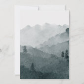 いらっしゃいませ。ウォーターカラー木版冬ベビー誕生 案内状 (裏面)