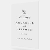 いらっしゃいませ!エレガントクラシックモノグラム アクリルサイン (傾斜)