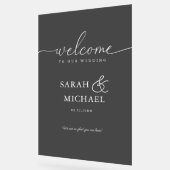 いらっしゃいませ！エレガント透明、黒、結婚s アクリルサイン (傾斜)