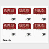 いらっしゃいませ!クラス懇親会名タグステッカー スクエアシール (シート)