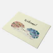 いらっしゃいませ！ハリネズミ仲間 ドアマット (アングル)