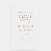 いらっしゃいませ!モダン,書結婚, アクリルサイン (正面)