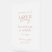 いらっしゃいませ!モダン,書結婚, アクリルサイン (傾斜)