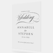 いらっしゃいませ！モダン，書結婚, アクリルサイン (傾斜)