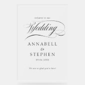 いらっしゃいませ！モダン，書結婚, アクリルサイン (正面)