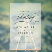 いらっしゃいませ！モダン，書結婚, アクリルサイン (ニュートラル)