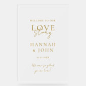 いらっしゃいませ！モダン，書結婚, アクリルサイン (正面)