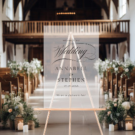 いらっしゃいませ！モダン，書結婚, アクリルサイン