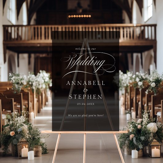 いらっしゃいませ！モダン，書結婚, アクリルサイン