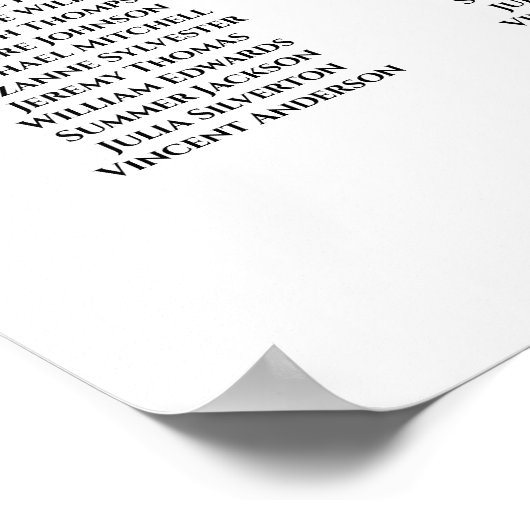 いらっしゃいませ！表20紫色のBohoフローラ座席表 ポスター (角)