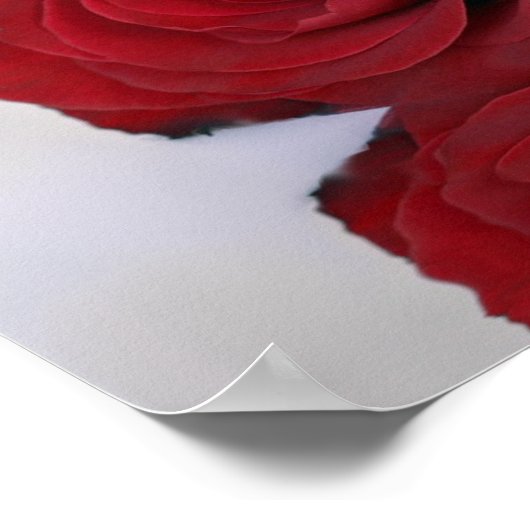 いらっしゃいませ！赤いバラのアルファベットの座席表 ポスター (角)