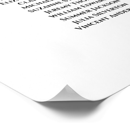 いらっしゃいませ!赤面桃バラ9テーブル座席表 ポスター (角)