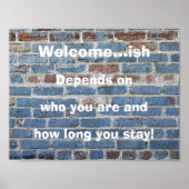 「いらっしゃい…イッシュ・おもしろいウェルカム・サイン ポスター (正面)