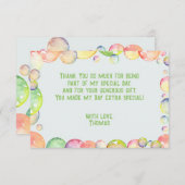 いらっしゃい！ソープバブルお誕生日さん サンキューカード (正面/裏面)