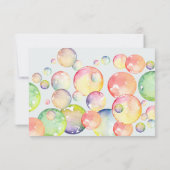 いらっしゃい！ソープバブル誕生日の子供 サンキューカード (裏面)