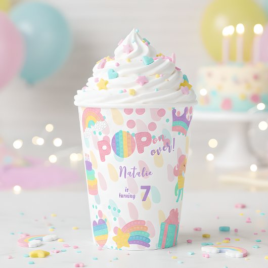 いらっしゃい！パステルポップのお誕生日おめでとう 紙コップ