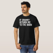 いらっとしてるなら納屋に返して 馬好きのためのおもしろデザイン Tシャツ (正面フル)
