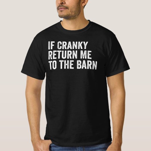 いらっとしてるなら納屋に返して 馬好きのためのおもしろデザイン Tシャツ (正面)