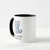 いらつくグレー+タビー猫 マグカップ (正面左)