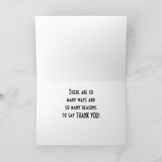 いろいろといろいろとお礼を言う サンキューカード (内部)