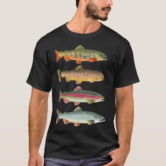 いろいろなトラウトパック Tシャツ (正面)