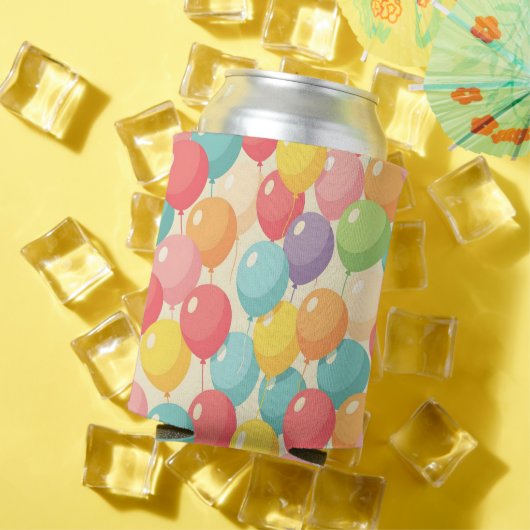 いろいろな色の風船 缶クーラー (インサイチュ 夏)