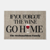 いろおもしろいうもしは忘れ酒が帰る ドアマット (正面)