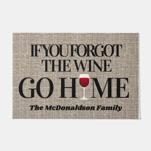 いろおもしろいうもしは忘れ酒が帰る ドアマット (正面)