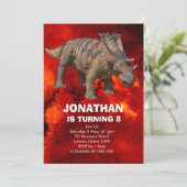 いろんな恐竜の誕生日パーティーの招待状 招待状 (スタンド正面)