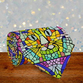 いろんな色のザニー猫 – 明るいおもしろいモザイク ネクタイ