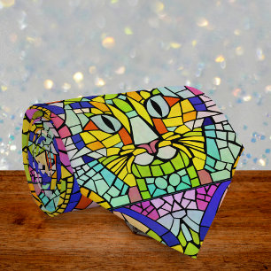 いろんな色のザニー猫 – 明るいおもしろいモザイク ネクタイ