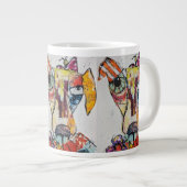 いろんな色の犬 ジャンボコーヒーマグカップ (正面右)