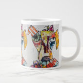 いろんな色の犬 ジャンボコーヒーマグカップ (右)