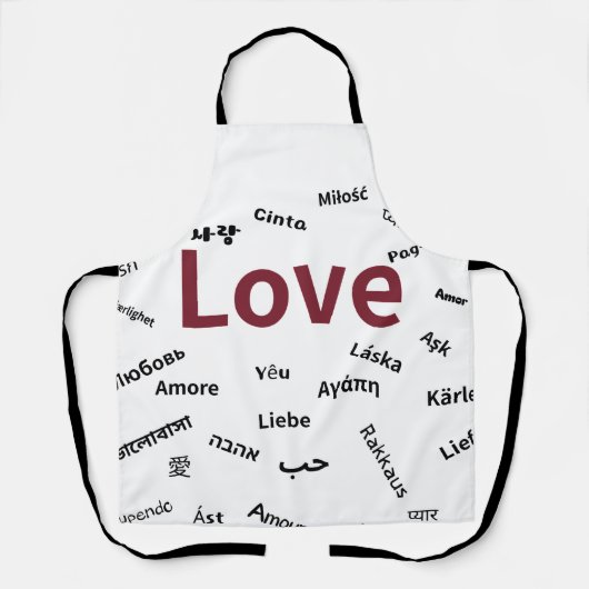 いろんな言語で愛を Apron  エプロン (正面)