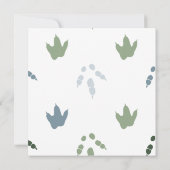 うおおお 男の子だ！ ティラノサウルス 赤ちゃんお祝い広場 招待状 (裏面)