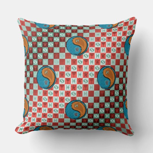 うお座と木虎 クッション (正面)