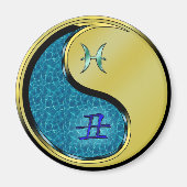 うお座と金属の丑年 マグネット (正面)
